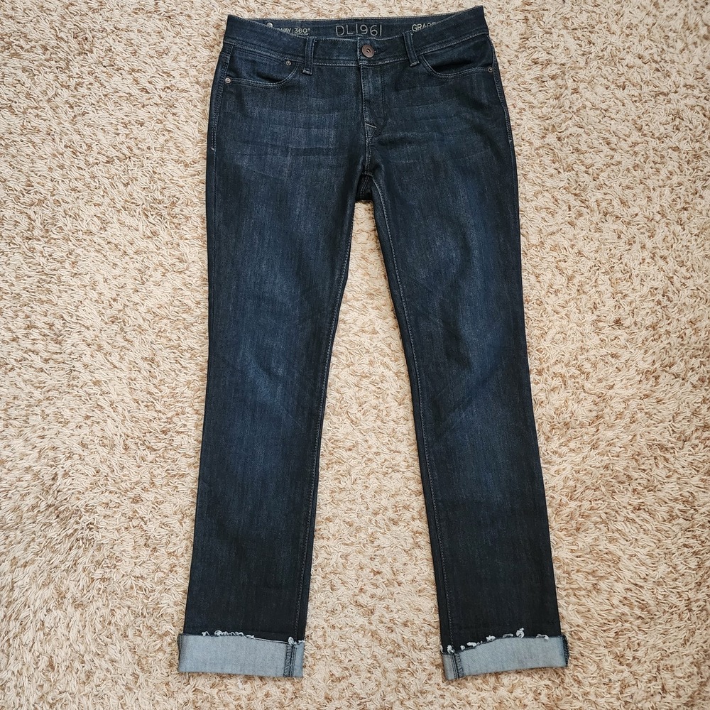 DL1961 Grace High Rise‎ Straight 4Way Stretch 360 Comfort Jeans Women Sz 28